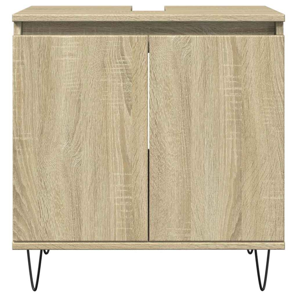 vidaXL Ντουλάπι Μπάνιου Sonoma Δρυς 58 x 33 x 60 εκ. από Επεξεργ. Ξύλο