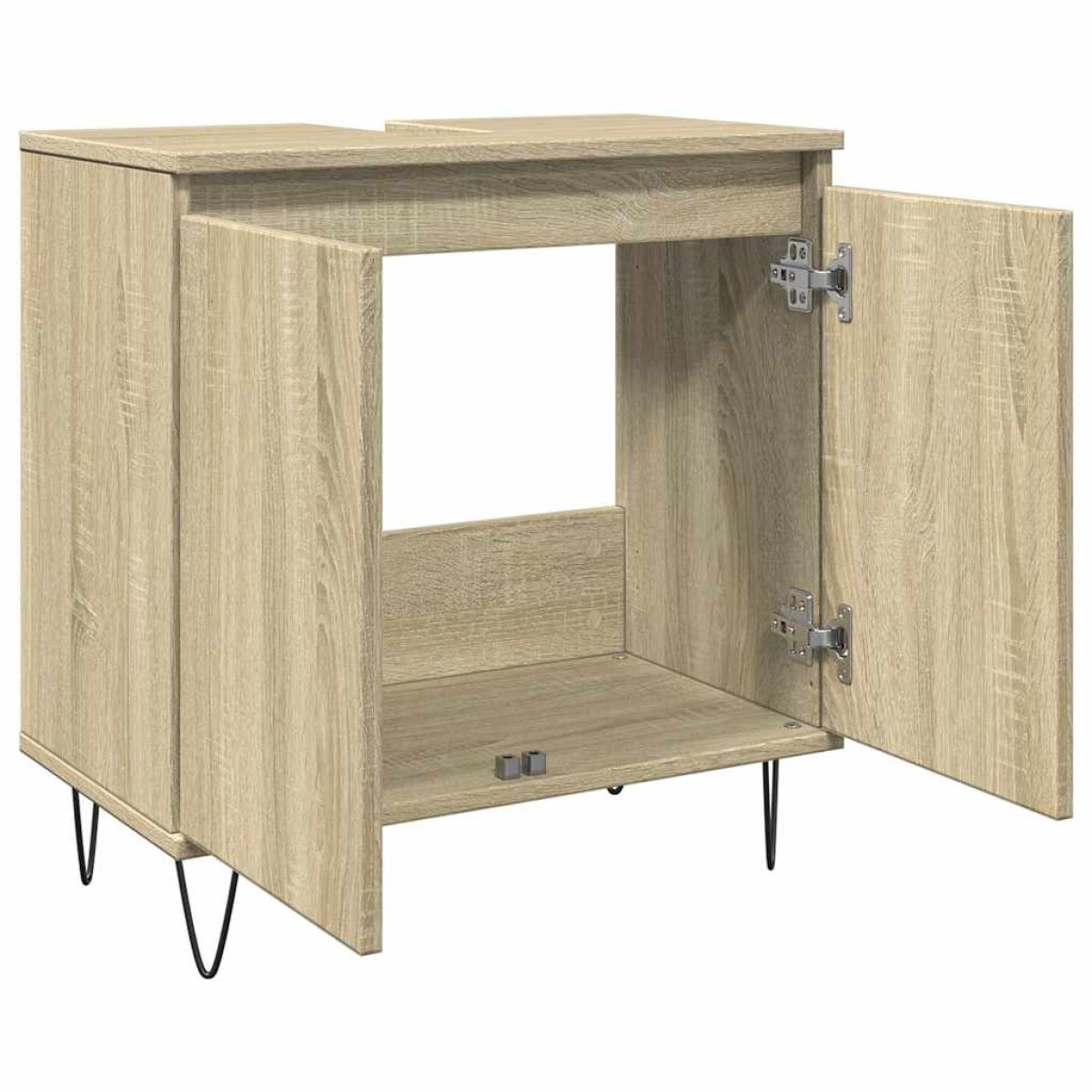 vidaXL Ντουλάπι Μπάνιου Sonoma Δρυς 58 x 33 x 60 εκ. από Επεξεργ. Ξύλο