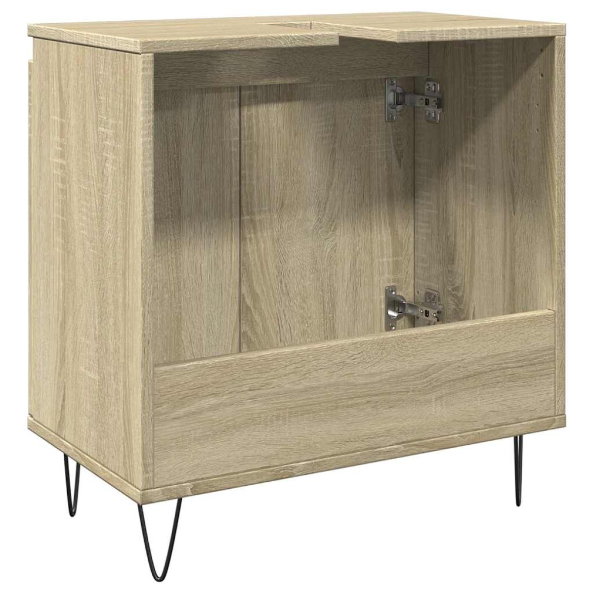 vidaXL Ντουλάπι Μπάνιου Sonoma Δρυς 58 x 33 x 60 εκ. από Επεξεργ. Ξύλο