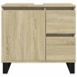 vidaXL Ντουλάπι Μπάνιου Sonoma Δρυς 65x33x60 εκ. Επεξεργασμένο Ξύλο
