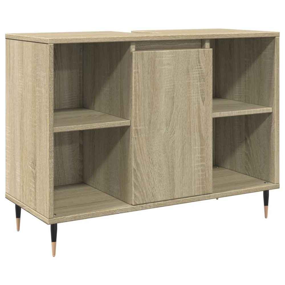 vidaXL Ντουλάπι Μπάνιου Sonoma Δρυς 80 x 33 x 60 εκ. από Επεξεργ. Ξύλο