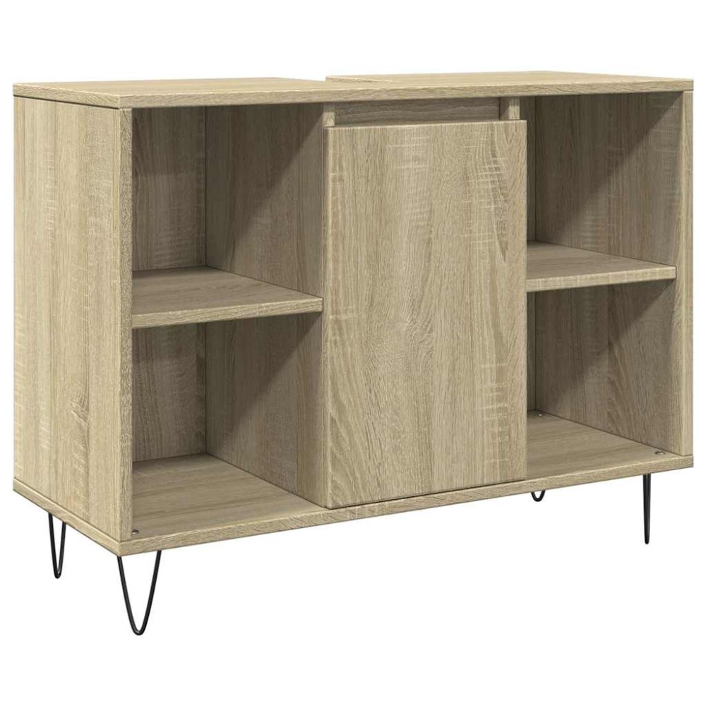 vidaXL Ντουλάπι Μπάνιου Sonoma Δρυς 80 x 33 x 60 εκ. από Επεξεργ. Ξύλο