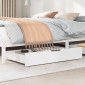 vidaXL Συρτάρια Κρεβατιού 2 τεμ Λευκό 95x55x17 εκ. Μασίφ Ξύλο Πεύκου