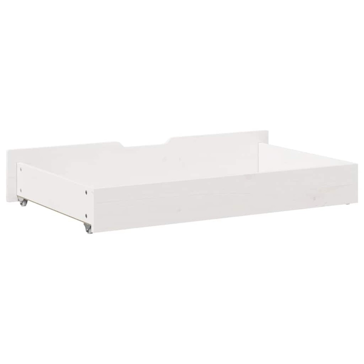 vidaXL Συρτάρια Κρεβατιού 2 τεμ Λευκό 95x55x17 εκ. Μασίφ Ξύλο Πεύκου