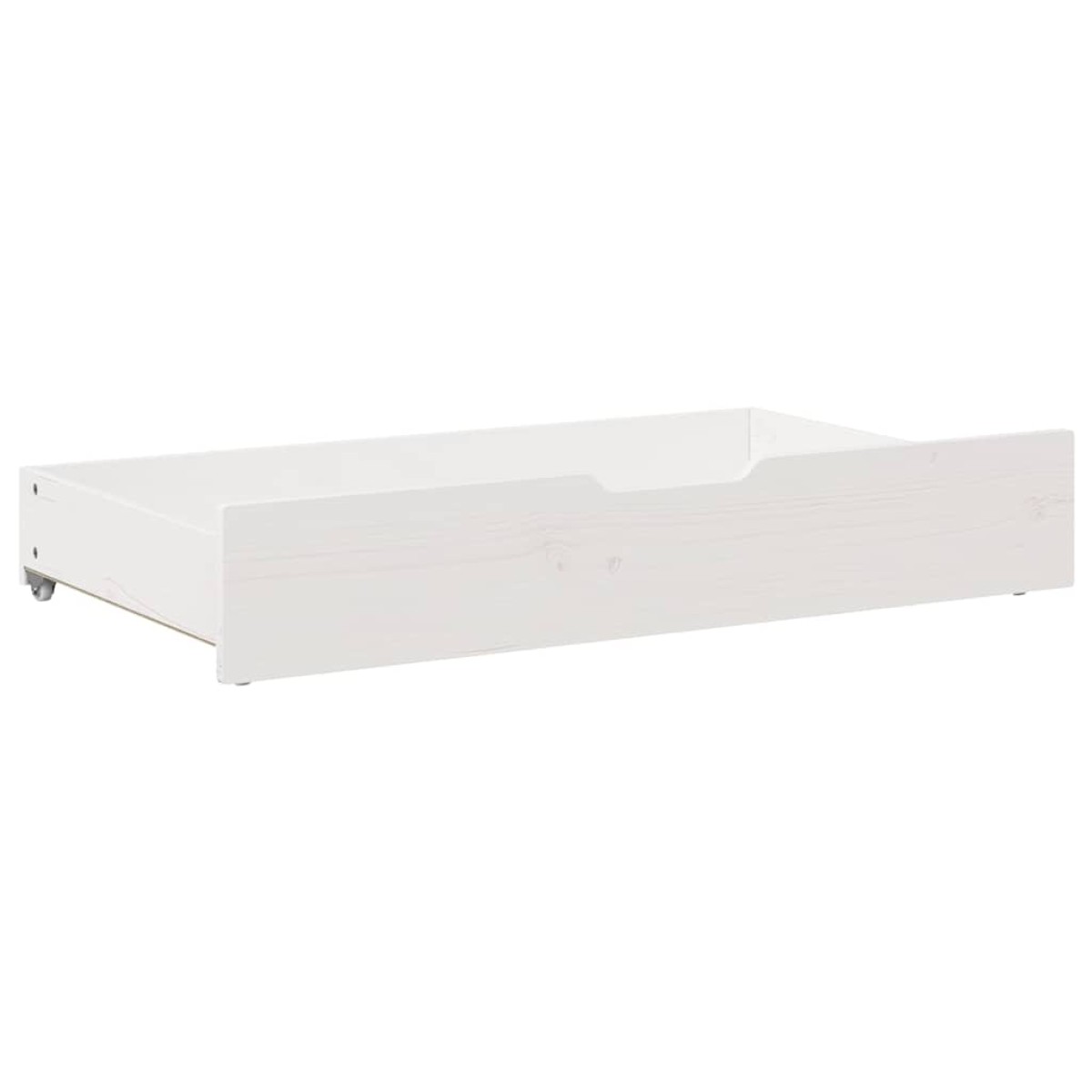 vidaXL Συρτάρια Κρεβατιού 2 τεμ Λευκό 90x55x17 εκ. Μασίφ Ξύλο Πεύκου