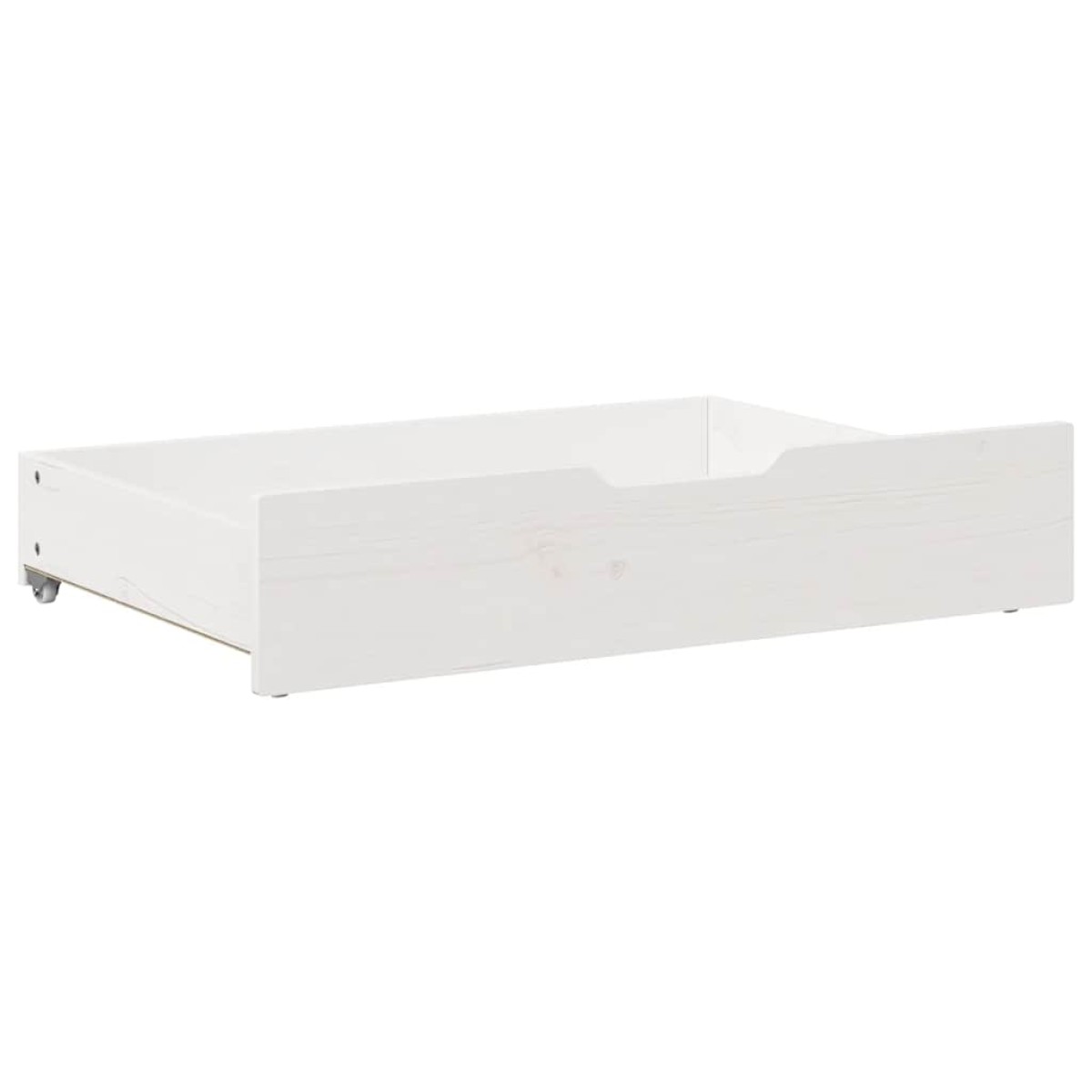 vidaXL Συρτάρια Κρεβατιού 2 τεμ Λευκό 85x55x17 εκ. Μασίφ Ξύλο Πεύκου