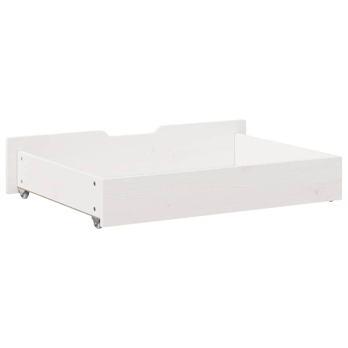 vidaXL Συρτάρια Κρεβατιού 2 τεμ Λευκό 85x55x17 εκ. Μασίφ Ξύλο Πεύκου