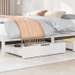 vidaXL Συρτάρια Κρεβατιού 2 τεμ Λευκό 80x55x17 εκ. Μασίφ Ξύλο Πεύκου