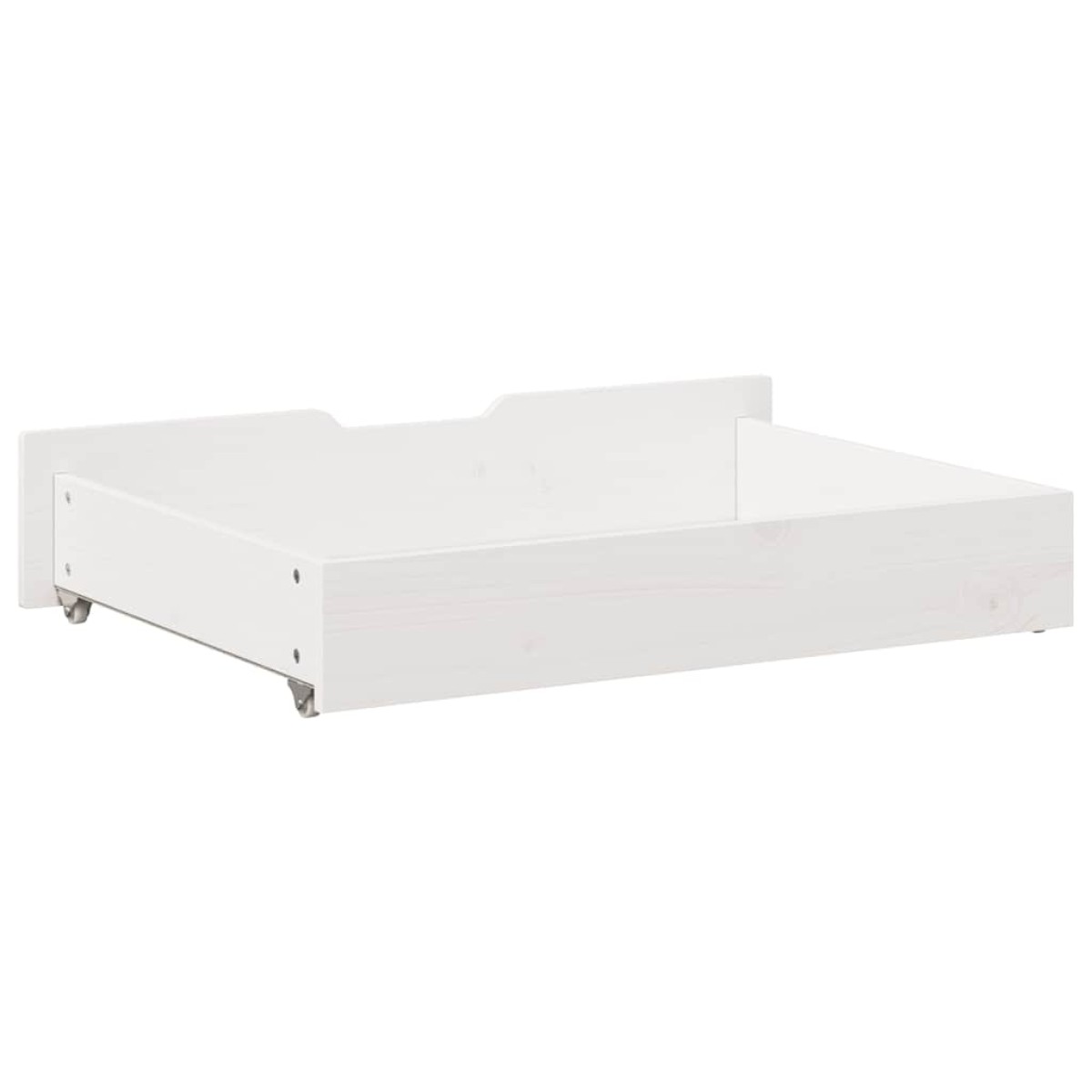 vidaXL Συρτάρια Κρεβατιού 2 τεμ Λευκό 80x55x17 εκ. Μασίφ Ξύλο Πεύκου