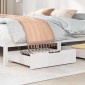 vidaXL Συρτάρια Κρεβατιού 2 τεμ Λευκό 75x55x17 εκ. Μασίφ Ξύλο Πεύκου