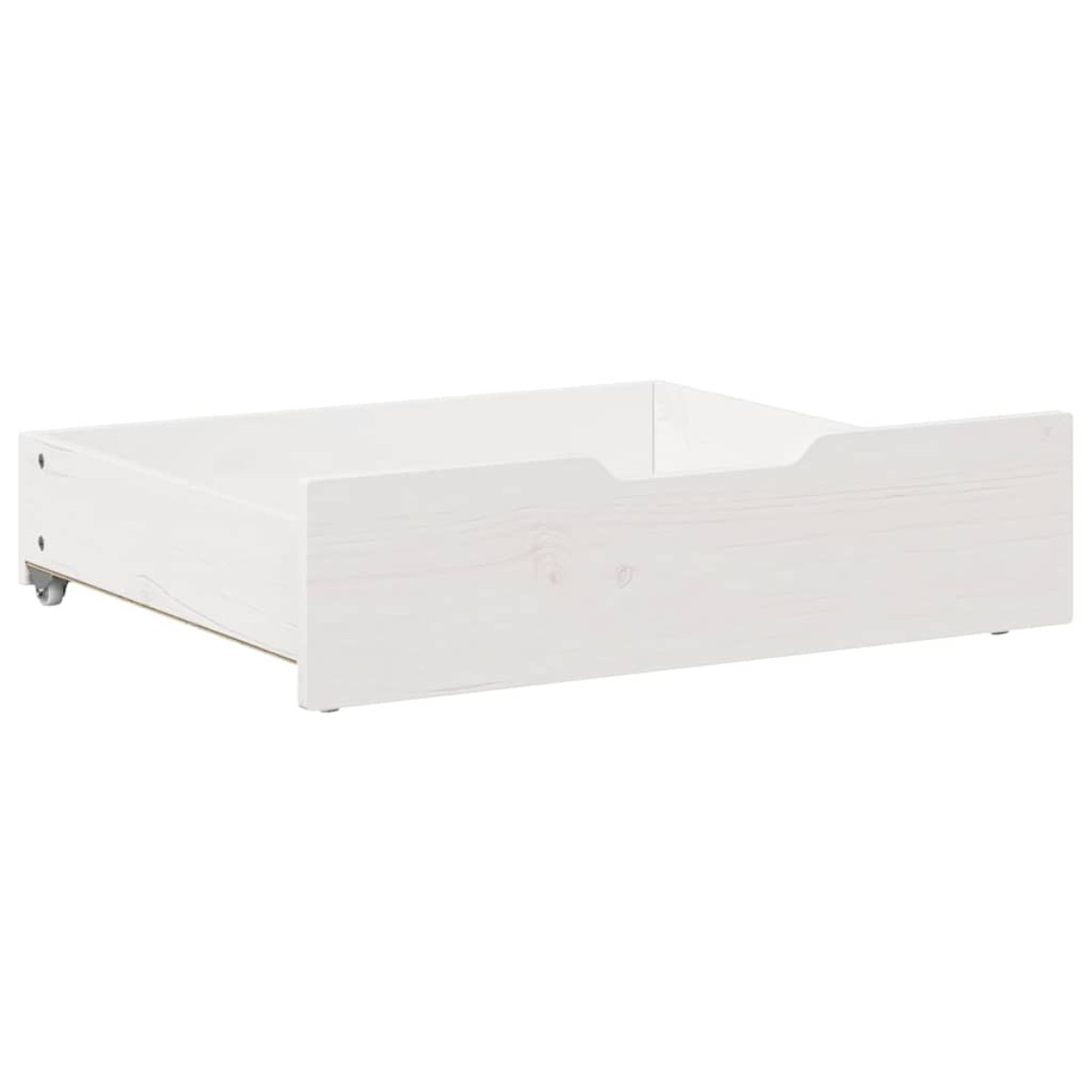 vidaXL Συρτάρια Κρεβατιού 2 τεμ Λευκό 75x55x17 εκ. Μασίφ Ξύλο Πεύκου