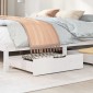 vidaXL Συρτάρια Κρεβατιού 2 τεμ Λευκό 65x55x17 εκ. Μασίφ Ξύλο Πεύκου