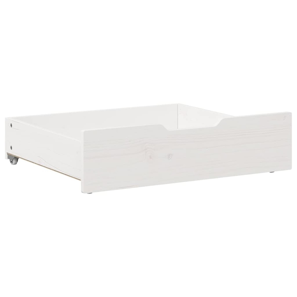 vidaXL Συρτάρια Κρεβατιού 2 τεμ Λευκό 65x55x17 εκ. Μασίφ Ξύλο Πεύκου