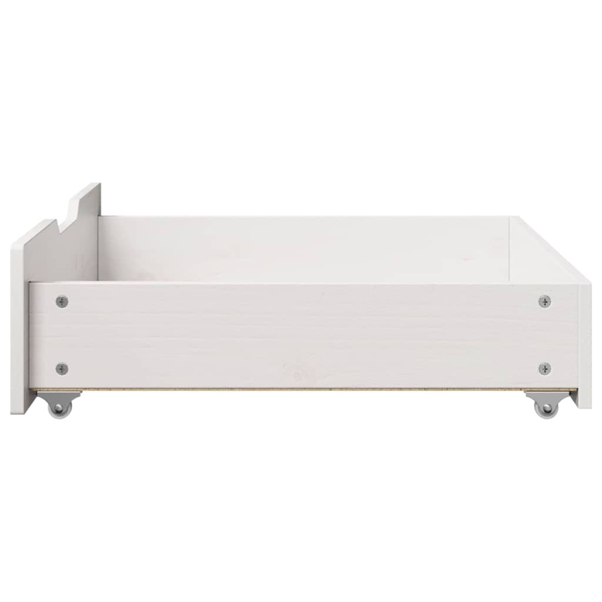 vidaXL Συρτάρια Κρεβατιού 2 τεμ Λευκό 65x55x17 εκ. Μασίφ Ξύλο Πεύκου