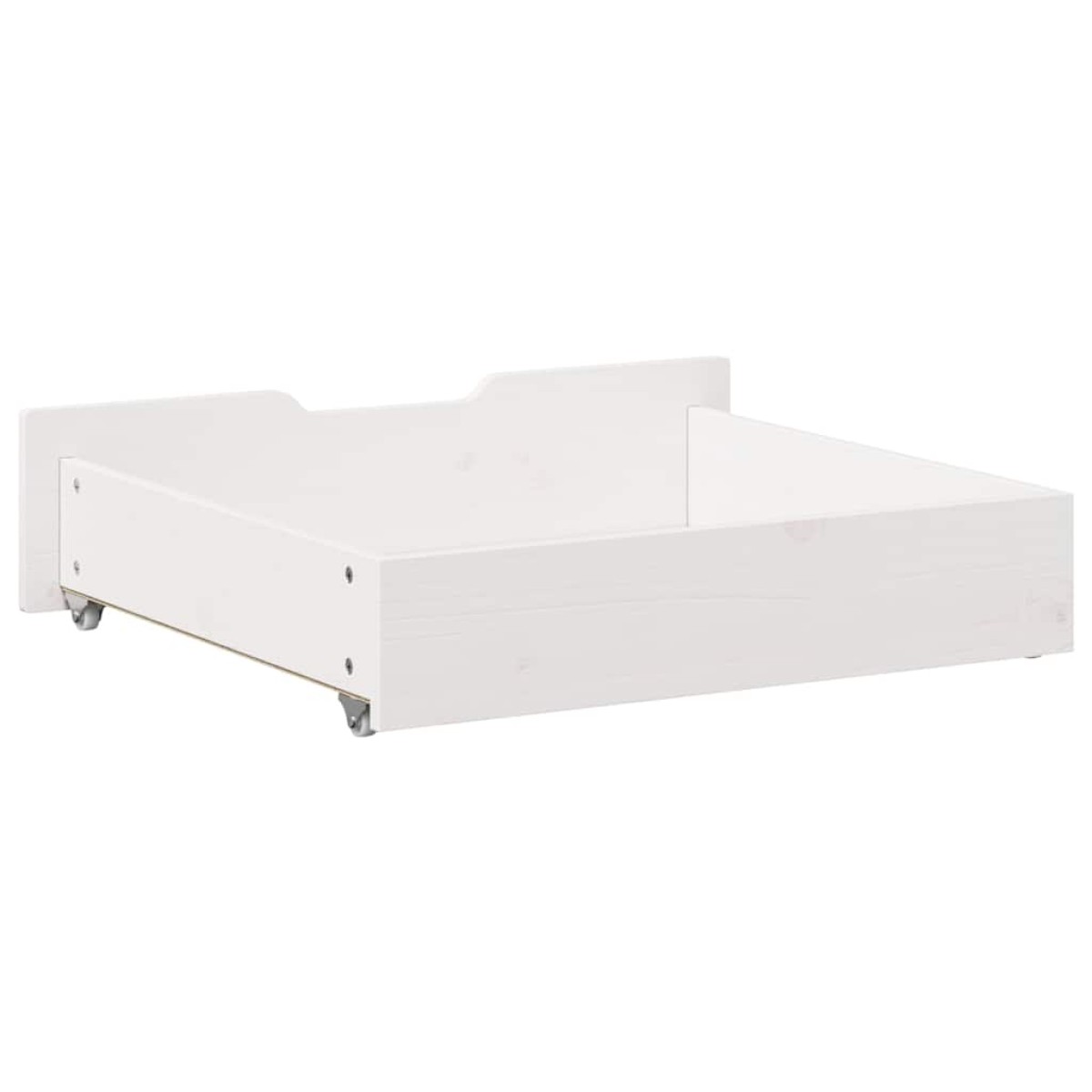 vidaXL Συρτάρια Κρεβατιού 2 τεμ Λευκό 65x55x17 εκ. Μασίφ Ξύλο Πεύκου