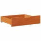 vidaXL Συρτάρια Κρεβατιού 2 τεμ 65x55x17 εκ. Καφέ Κεριού Μασίφ Πεύκο