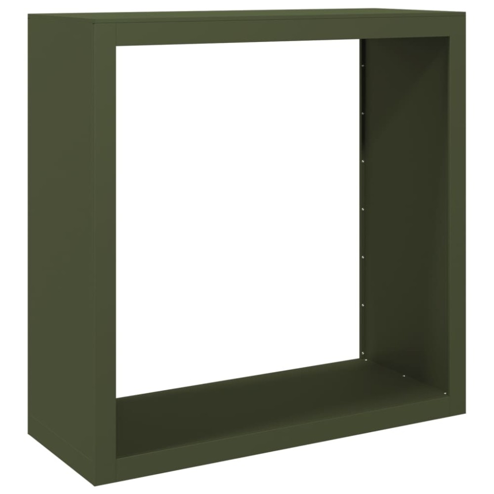 vidaXL Ράφι Καυσόξυλων Πράσινη 100x40x100 εκ. Ατσάλινο