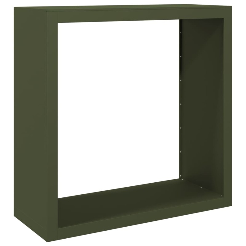 vidaXL Ράφι Καυσόξυλων Πράσινη 100x40x100 εκ. Ατσάλινο