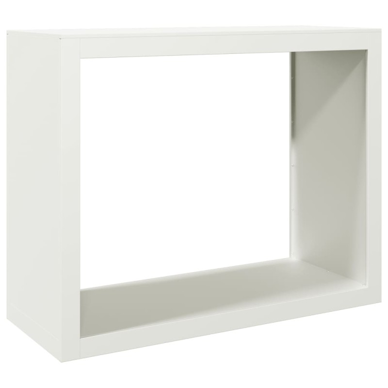 vidaXL Ράφι Καυσόξυλων Λευκό 100x40x80 εκ. Ατσάλινο