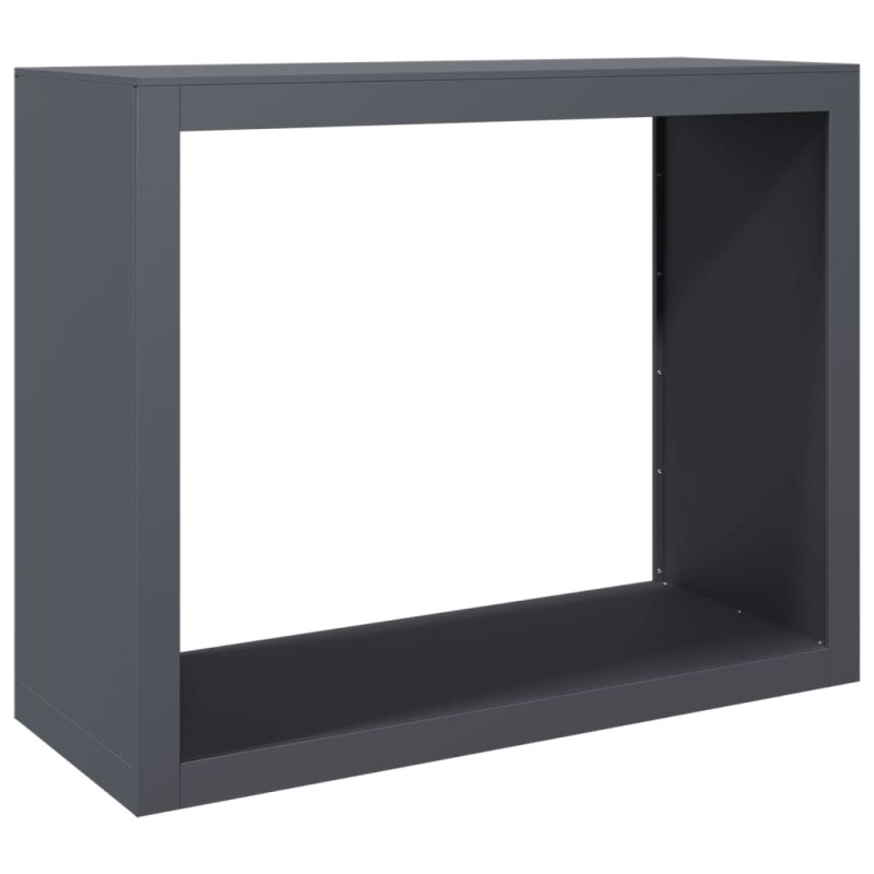 vidaXL Ράφι Καυσόξυλων Ανθρακί 100x40x80 εκ. Ατσάλινο
