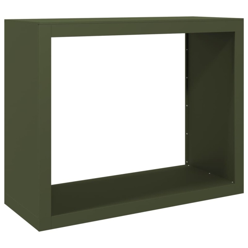 vidaXL Ράφι Καυσόξυλων Πράσινη 100x40x80 εκ. Ατσάλινο