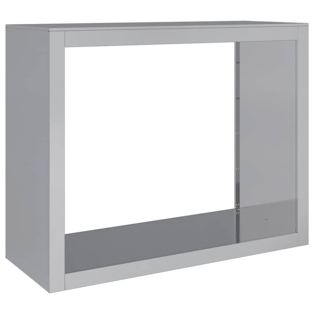 vidaXL Ράφι Καυσόξυλων 100x40x80 εκ. Γαλβανιζέ Ατσάλι
