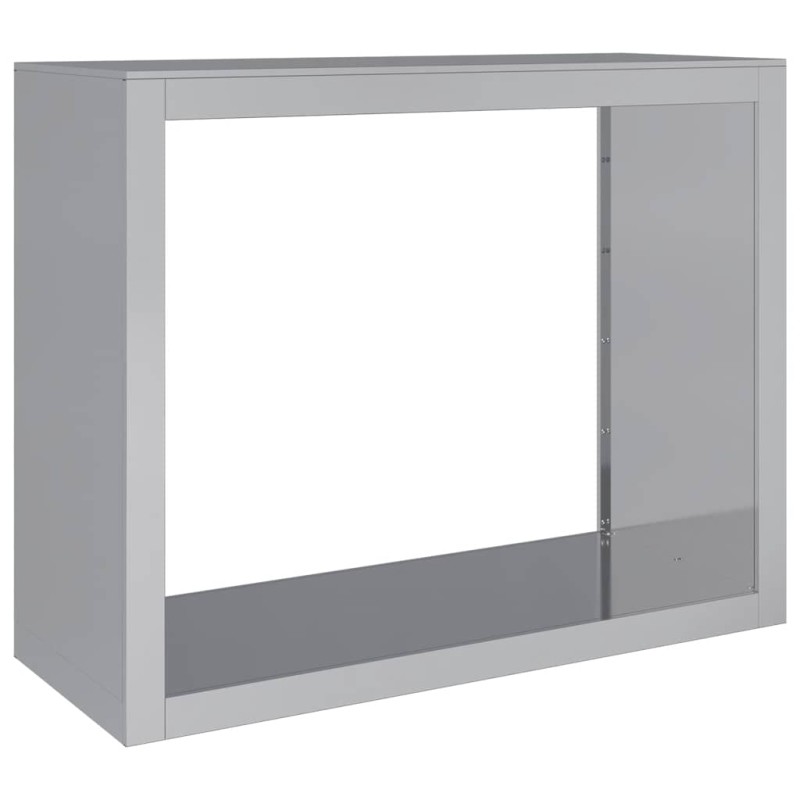vidaXL Ράφι Καυσόξυλων 100x40x80 εκ. Γαλβανιζέ Ατσάλι