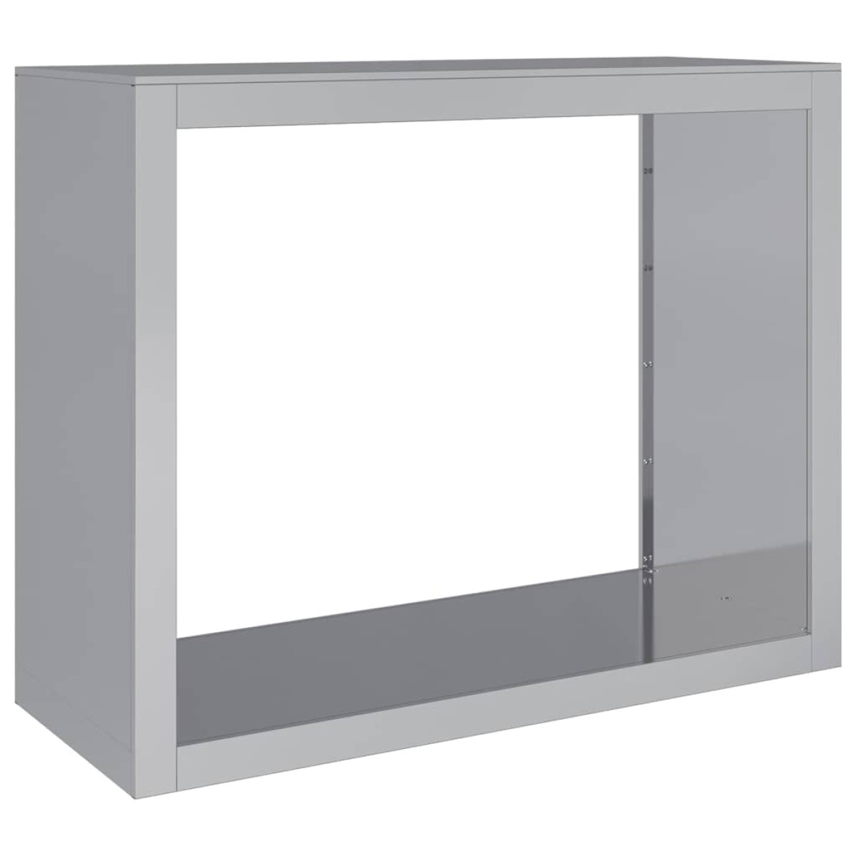 vidaXL Ράφι Καυσόξυλων 100x40x80 εκ. Γαλβανιζέ Ατσάλι