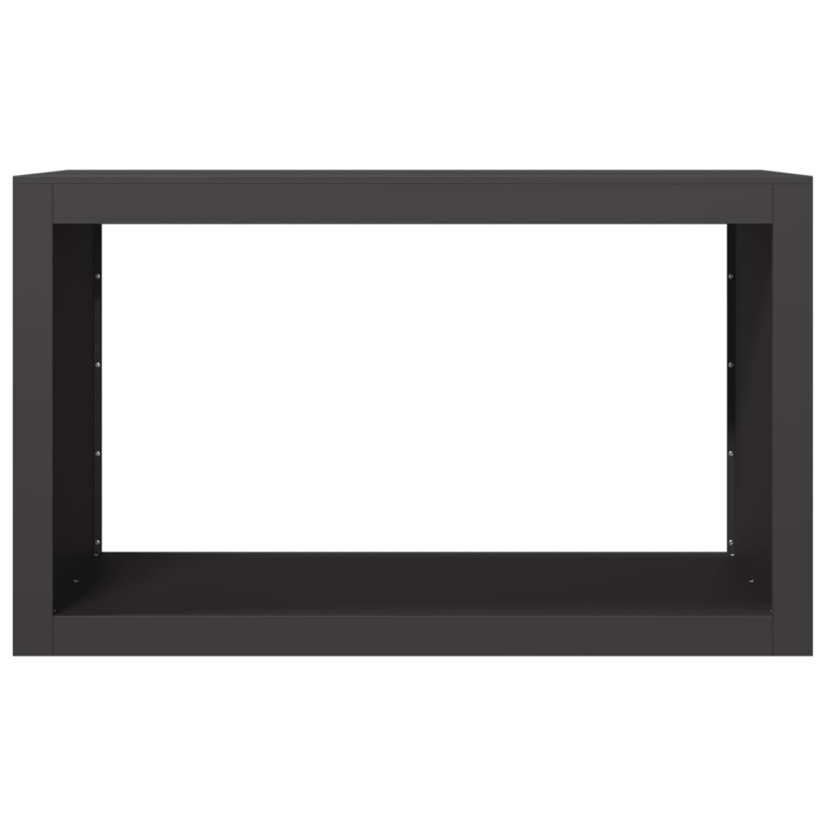 vidaXL Ράφι Καυσόξυλων Μαύρο 100x40x60 εκ. Ατσάλινο