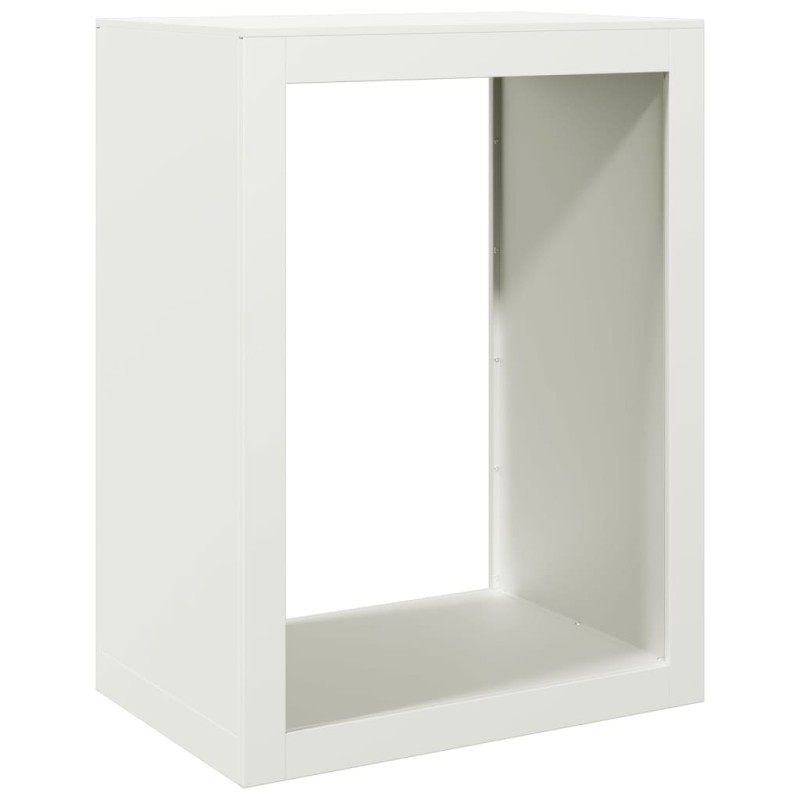 vidaXL Ράφι Καυσόξυλων Λευκό 60x40x80 εκ. Ατσάλινο