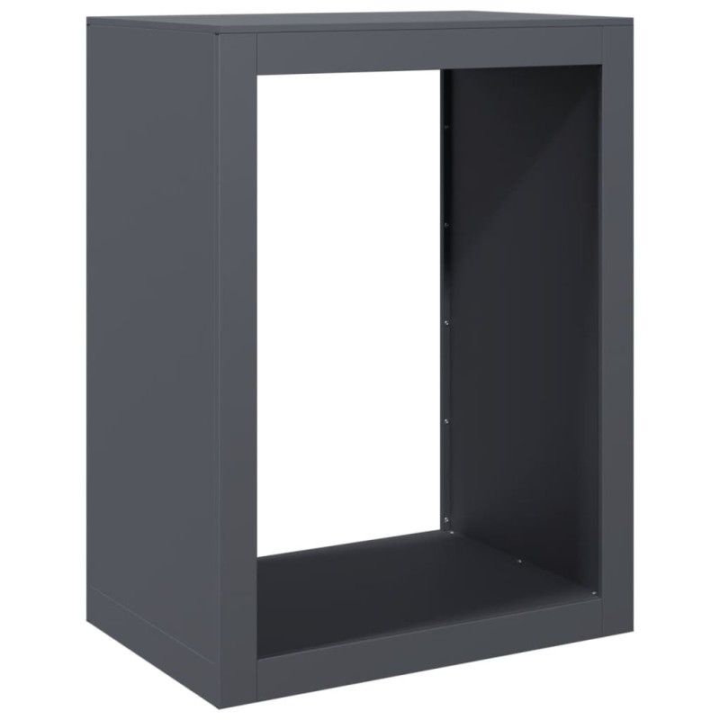 vidaXL Ράφι Καυσόξυλων Ανθρακί 60x40x80 εκ. Ατσάλινο