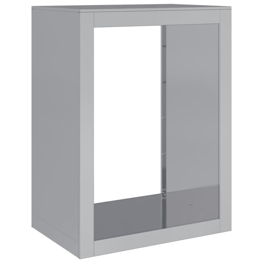 vidaXL Ράφι Καυσόξυλων 60x40x80 εκ. Γαλβανιζέ Ατσάλι