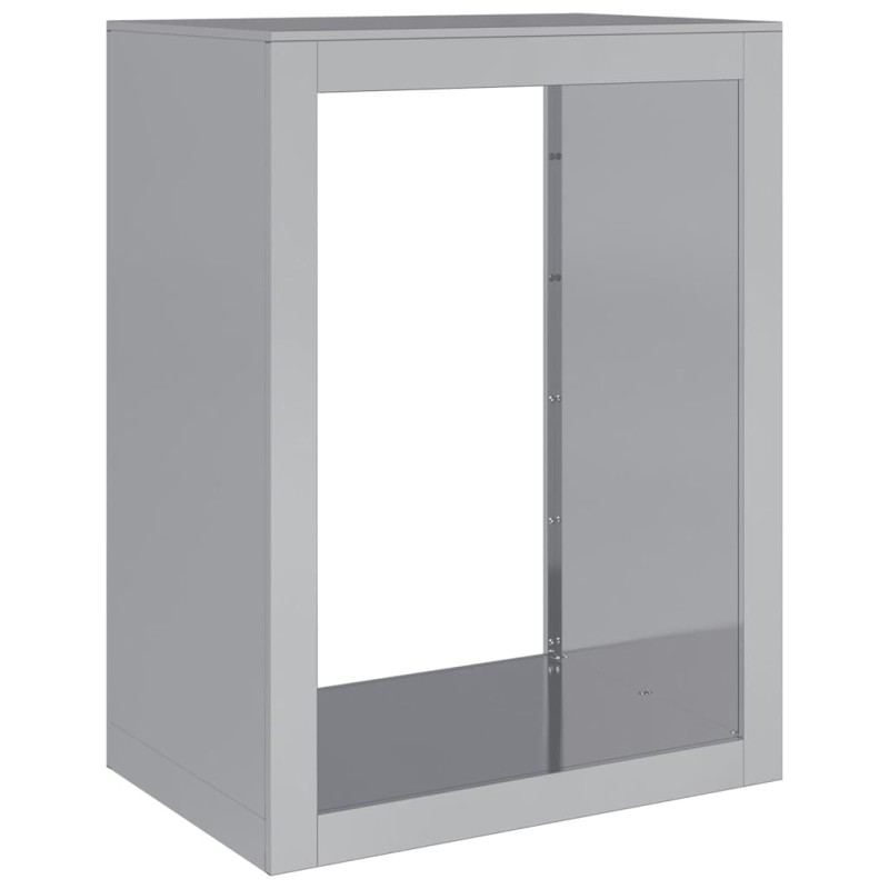 vidaXL Ράφι Καυσόξυλων 60x40x80 εκ. Γαλβανιζέ Ατσάλι