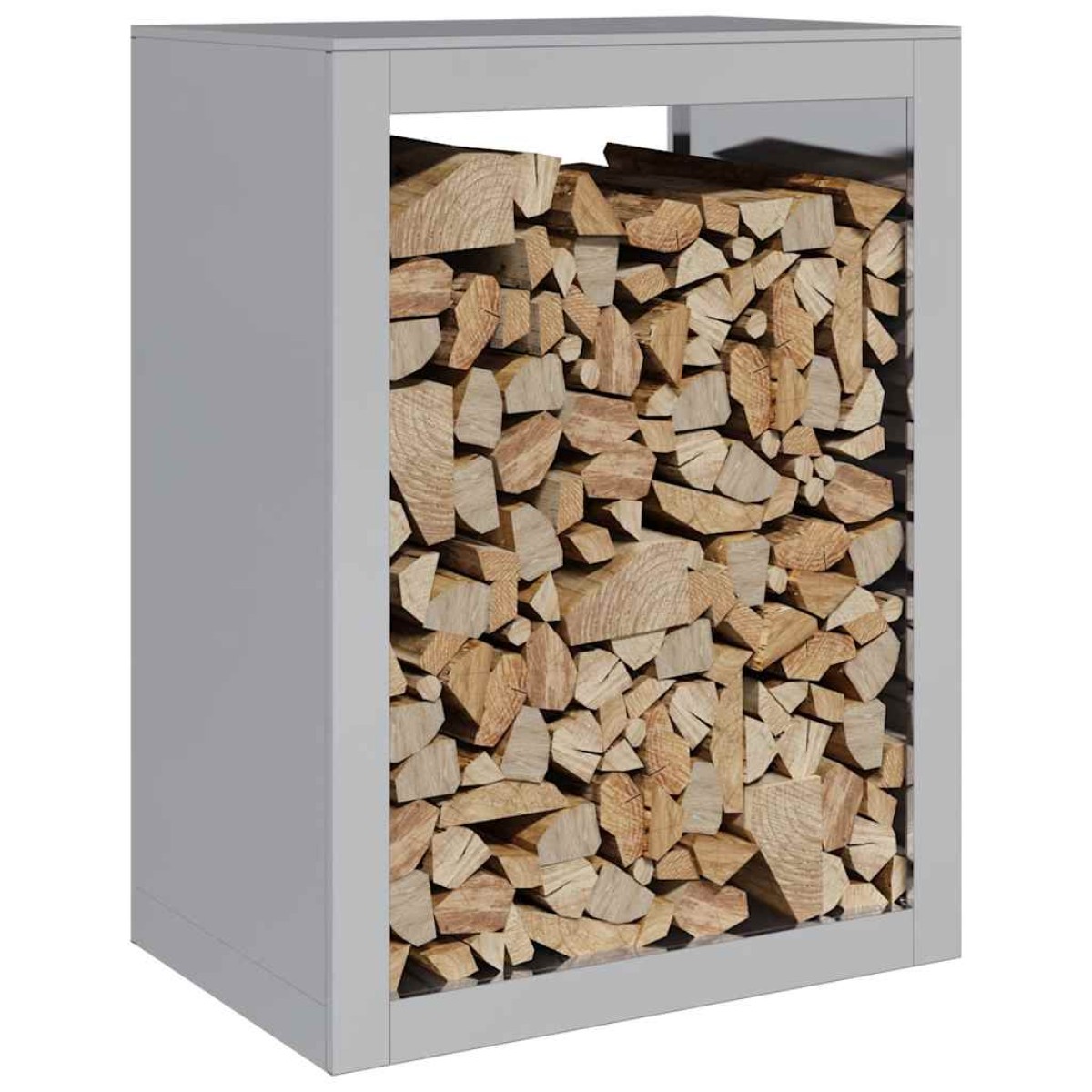 vidaXL Ράφι Καυσόξυλων 60x40x80 εκ. Γαλβανιζέ Ατσάλι