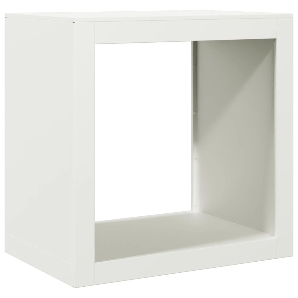 vidaXL Ράφι Καυσόξυλων Λευκό 60x40x60 εκ. Ατσάλινο