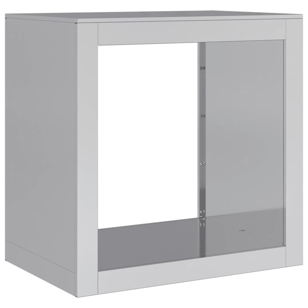 vidaXL Ράφι Καυσόξυλων 60x40x60 εκ. Γαλβανιζέ Ατσάλι