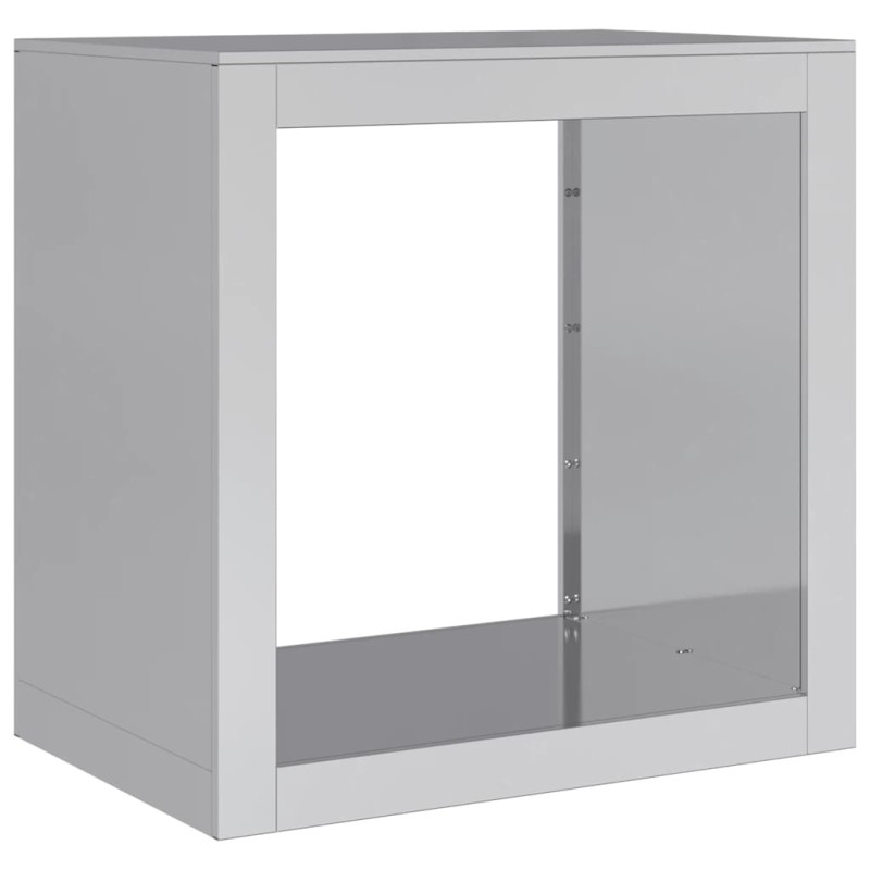 vidaXL Ράφι Καυσόξυλων 60x40x60 εκ. Γαλβανιζέ Ατσάλι