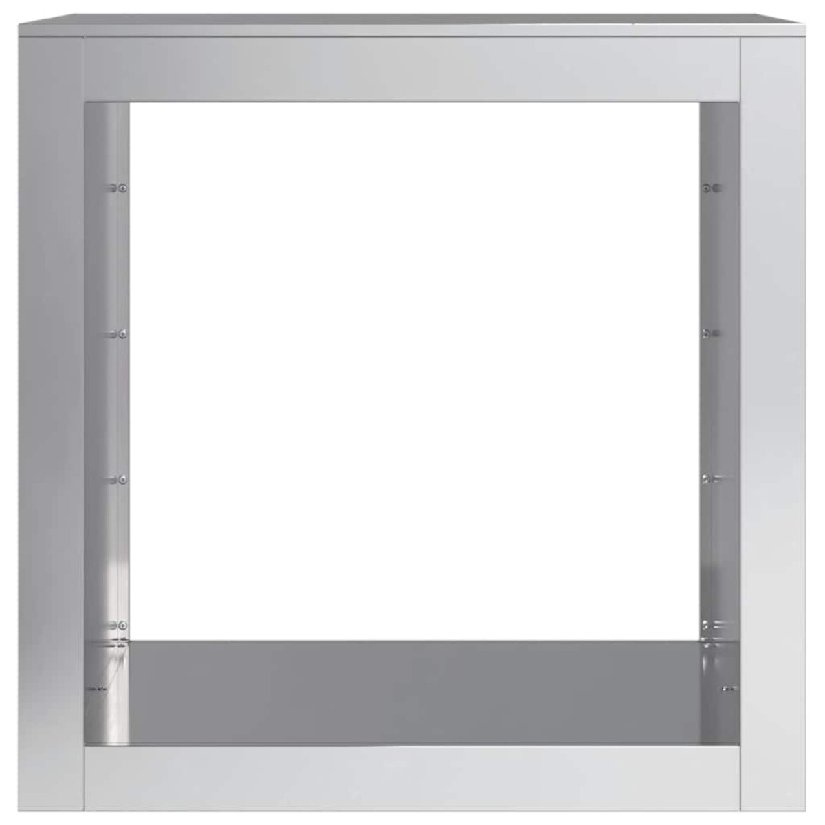 vidaXL Ράφι Καυσόξυλων 60x40x60 εκ. Γαλβανιζέ Ατσάλι