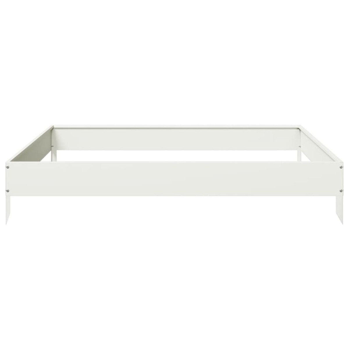 vidaXL Ζαρντινιέρα Υπερυψωμένη Λευκό 100x100x18,5 εκ. Ατσάλι