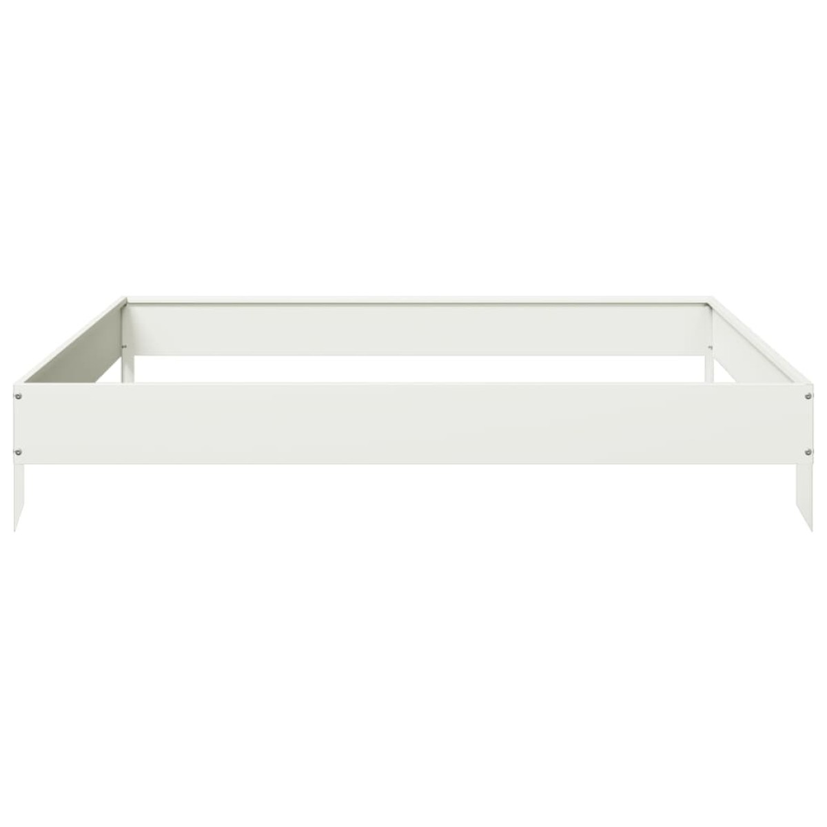 vidaXL Ζαρντινιέρα Υπερυψωμένη Λευκό 100x100x18,5 εκ. Ατσάλι
