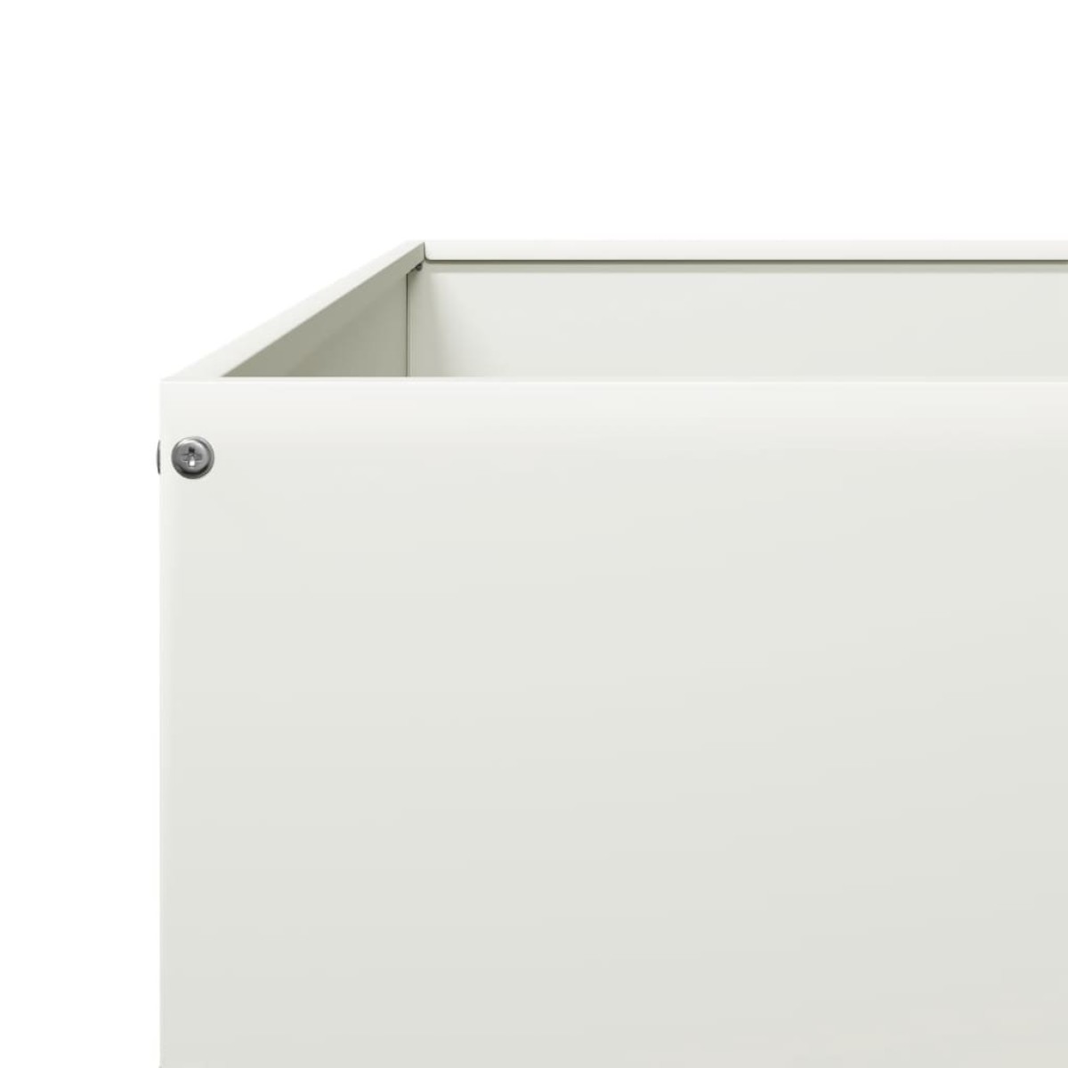 vidaXL Ζαρντινιέρα Υπερυψωμένη Λευκό 100x100x18,5 εκ. Ατσάλι