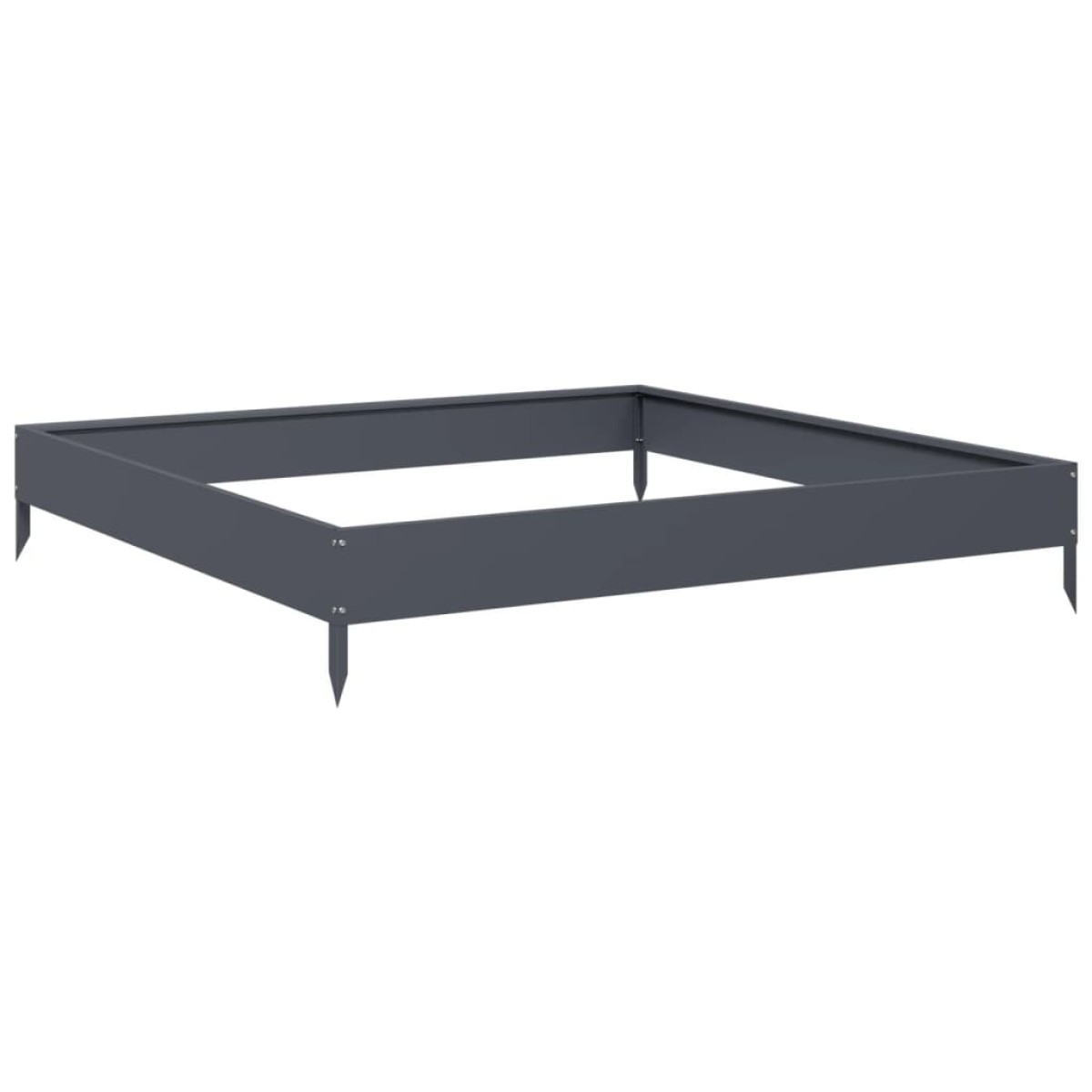 vidaXL Ζαρντινιέρα Υπερυψωμένη Ανθρακί 100x100x18,5 εκ. Ατσάλι