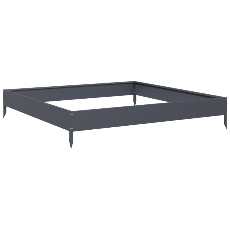 vidaXL Ζαρντινιέρα Υπερυψωμένη Ανθρακί 100x100x18,5 εκ. Ατσάλι