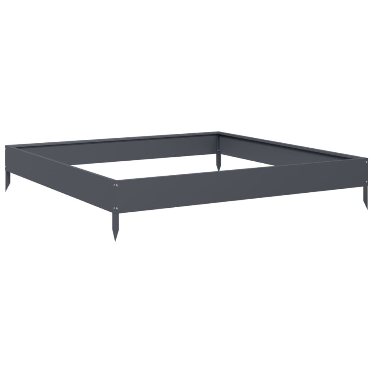 vidaXL Ζαρντινιέρα Υπερυψωμένη Ανθρακί 100x100x18,5 εκ. Ατσάλι