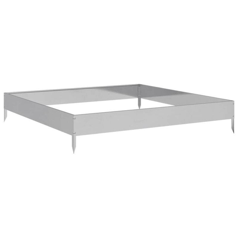 vidaXL Ζαρντινιέρα Υπερυψωμένη 100x100x18,5 εκ. Γαλβανισμένο Χάλυβα