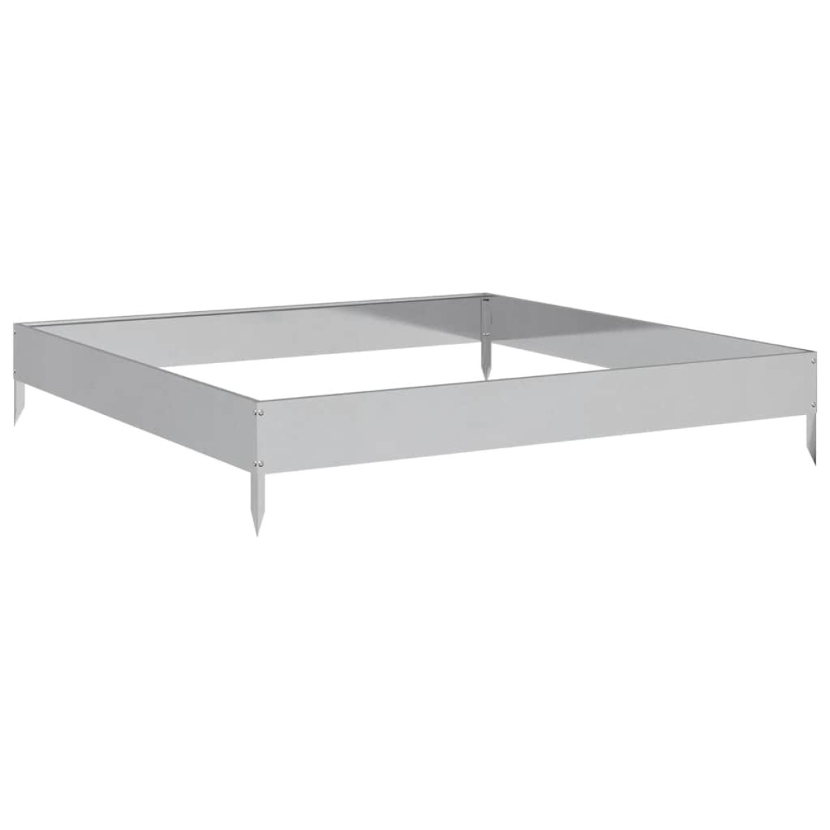 vidaXL Ζαρντινιέρα Υπερυψωμένη 100x100x18,5 εκ. Γαλβανισμένο Χάλυβα
