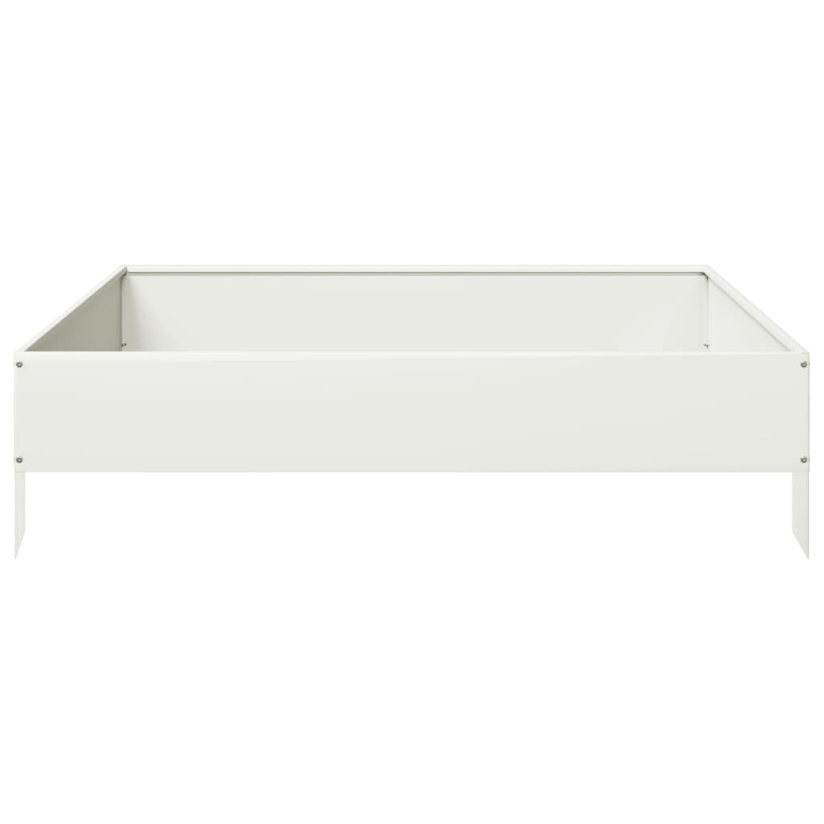 vidaXL Ζαρντινιέρα Υπερυψωμένη Λευκό 100x100x26 εκ. Ατσάλι