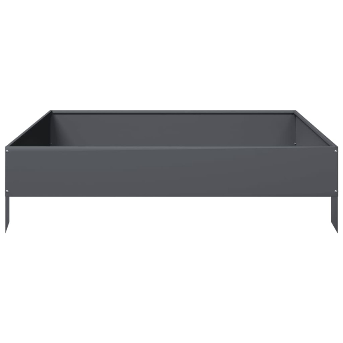 vidaXL Ζαρντινιέρα Υπερυψωμένη Ανθρακί 100x100x26 εκ. Ατσάλι