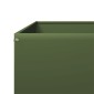 vidaXL Ζαρντινιέρα Υπερυψωμένη Λαδί 100x100x26 εκ. Ατσάλι