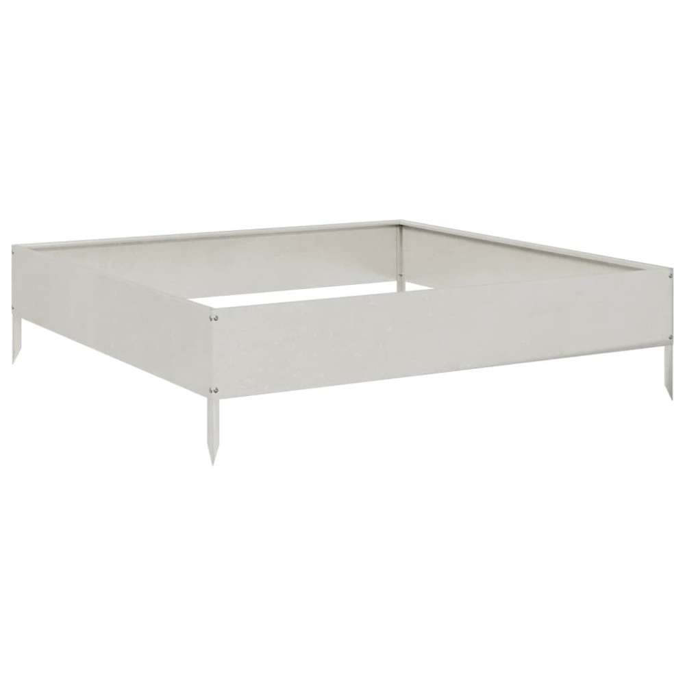 vidaXL Ζαρντινιέρα Υπερυψωμένη 100x100x26 εκ. από Ανοξείδωτο Ατσάλι